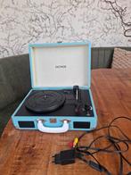 Denver Platenspeler in Koffer - Lichtblauw, Ophalen of Verzenden, Zo goed als nieuw, Platenspeler, Overige merken