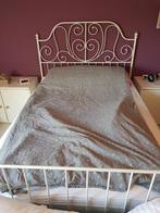 romantisch bed 140 x 200 metaal Leirvik IKEA wit lattenbodem, Ophalen, Eenpersoons, Wit, 140 cm