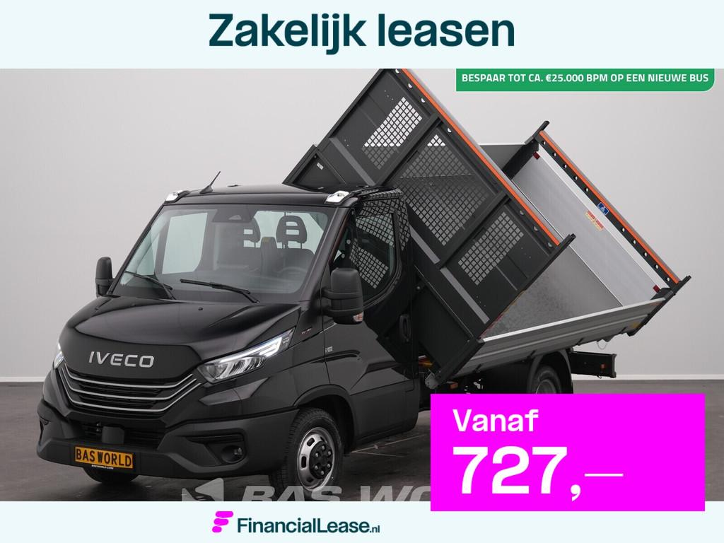 Iveco Daily 35C18 3.0L Driezijdige Kipper Dubbellucht 180PK, Auto's, Bestelauto's, Bedrijf, Lease, Financial lease, Achteruitrijcamera