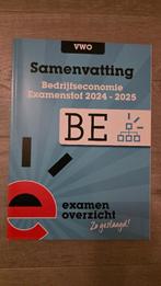 VWO Examen Samenvatting Bedrijfseconomie, VWO, Ophalen of Verzenden, Bedrijfseconomie of M&O, ExamenOverzicht