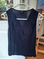 Massimo Dutti blauwe mouwloze V- hals top S, Maat 38/40 (M), Massimo Dutti, Blauw, Ophalen of Verzenden