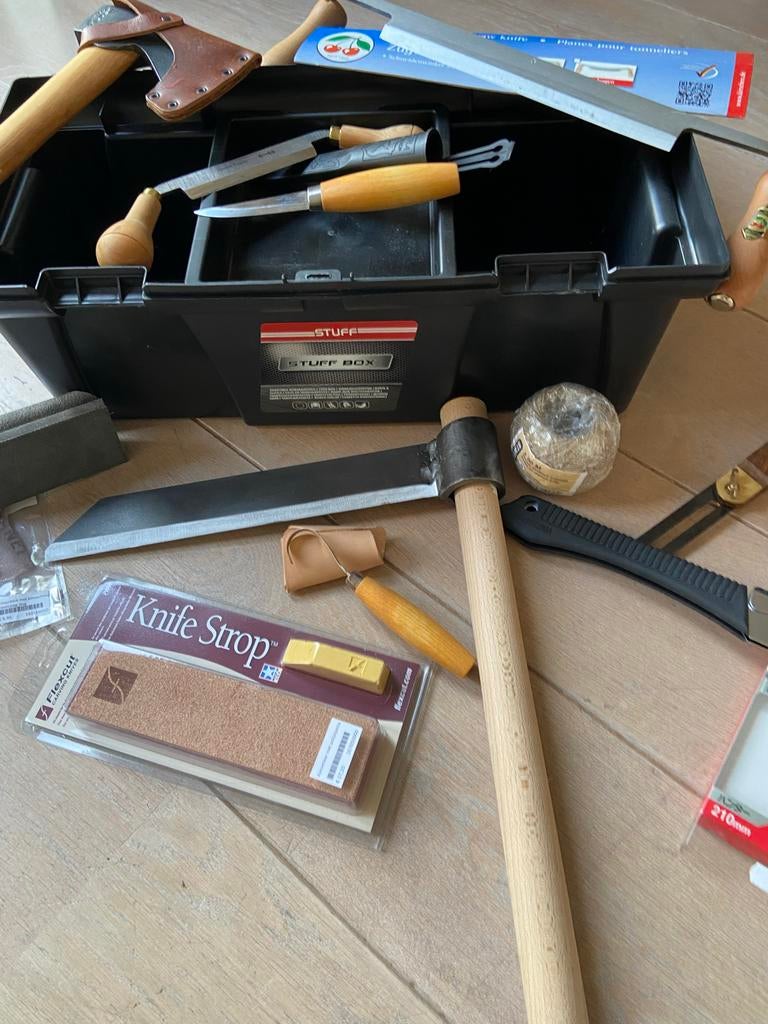 Nieuwe Houtsnij Set: Compleet met Gereedschap en Kist, Doe-het-zelf en Verbouw, Gereedschap | Handgereedschap, Nieuw, Ophalen of Verzenden