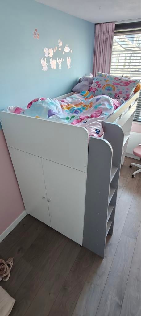 Kinder hoogslaper met bureau en opbergruimte, Ophalen, Gebruikt, Hoogslaper