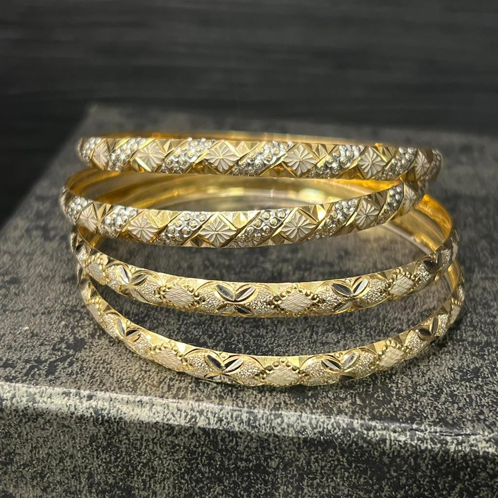 18 karaat gouden armbanden slavenarmband 4 stuks, Ophalen of Verzenden, Nieuw, Goud