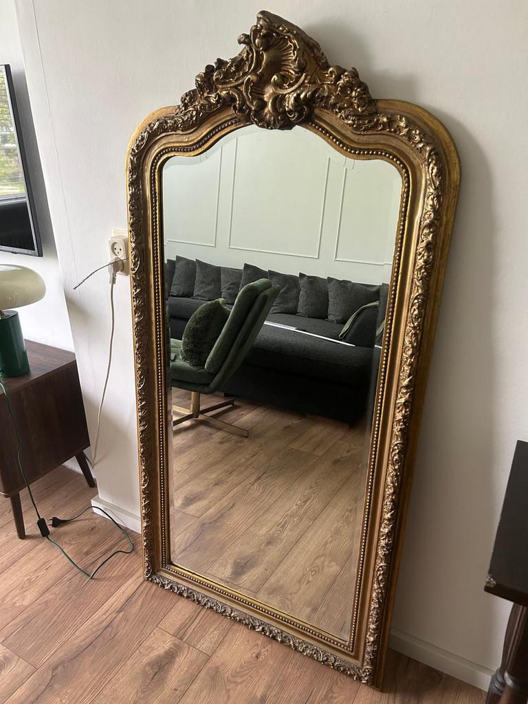 Franse barok spiegel, Antiek en Kunst, Antiek | Spiegels, Ophalen, Rechthoekig