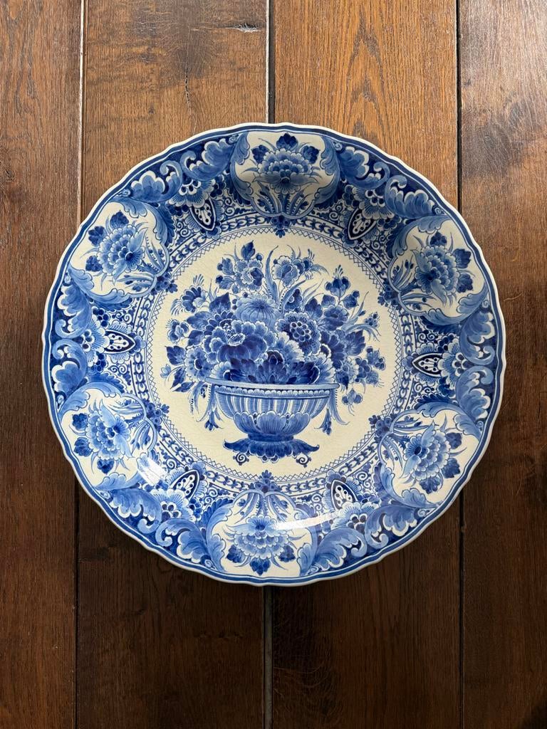 Groot Porceleyne Fles wandbord, 42 cm, gaaf, Antiek en Kunst, Ophalen of Verzenden