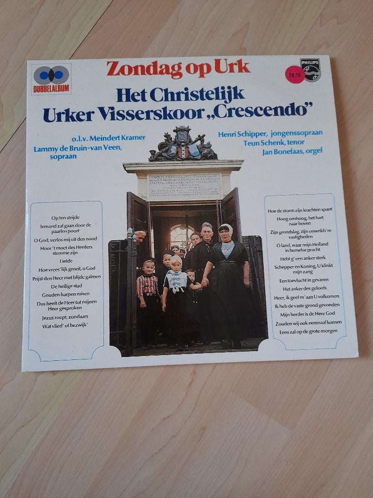 DUBBEL LP ZONDAG OP URK Chr. Urker Visserskoor Crescendo, Ophalen of Verzenden, Gebruikt, 12 inch