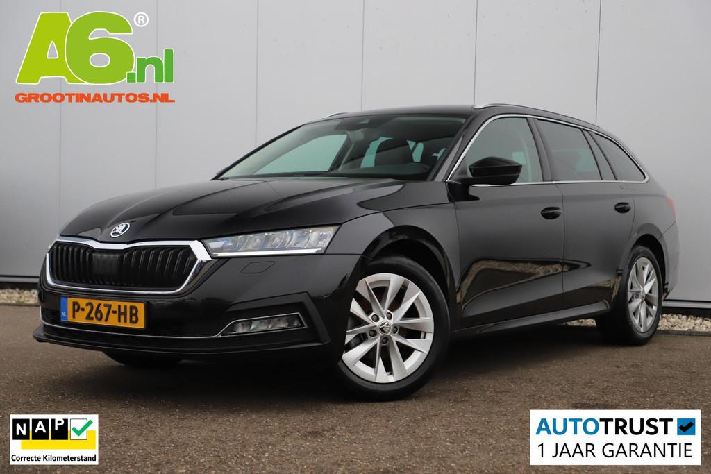 Skoda Octavia Combi 1.0 TSI Business Edition Plus Leder Trek, Auto's, Skoda, Gebruikt, Met garantie (alle), Zwart, Handgeschakeld
