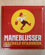 Maneblusser Mechels Stadsbier Origineel Reclamebord Metaal, Verzamelen, Biermerken, Ophalen, Nieuw, Reclamebord, Plaat of Schild