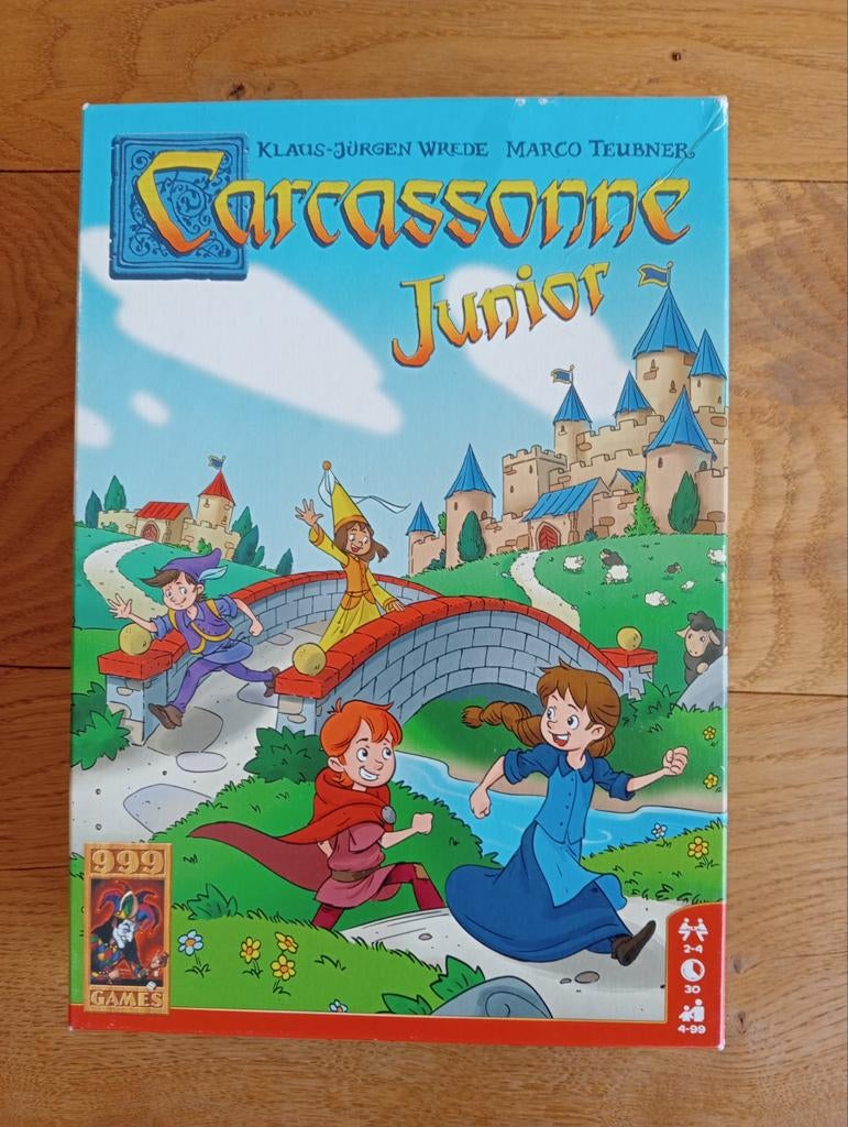 Carcassonne Junior - Compleet (met vervangend poppetje), Hobby en Vrije tijd, Gezelschapsspellen | Bordspellen, Ophalen of Verzenden