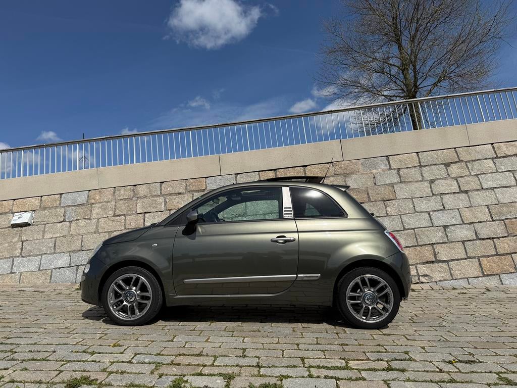 Fiat 500 1.2 C 2009 Groen 131.700 km, Auto's, Fiat, 4 cilinders, 840 kg, Leder en Stof, Handgeschakeld