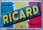 RICARD REKLAME - METAAL-, Ophalen of Verzenden, Gebruikt, Reclamebord