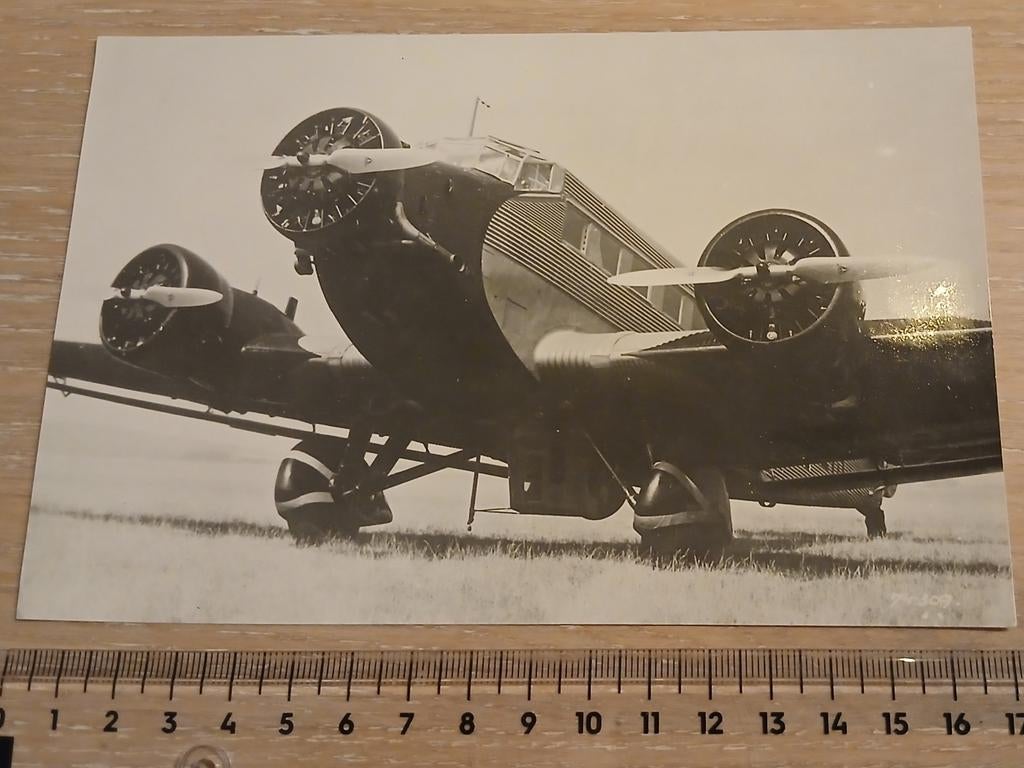 Junkers JU 52 vliegtuig WO2 Luftwaffe Duits Luchtvaart Foto, Ophalen of Verzenden, Zo goed als nieuw, Kaart, Foto of Prent