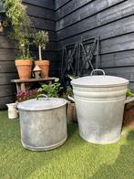 2 zinken oude was teilen, brocante, Ophalen, Gebruikt, Rond, Balkon