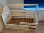 Kinderbed huisje 80x160 cm wit MDF met matras, Kinderen en Baby's, Kinderkamer | Bedden, Ophalen, Gebruikt, 70 tot 85 cm, Lattenbodem
