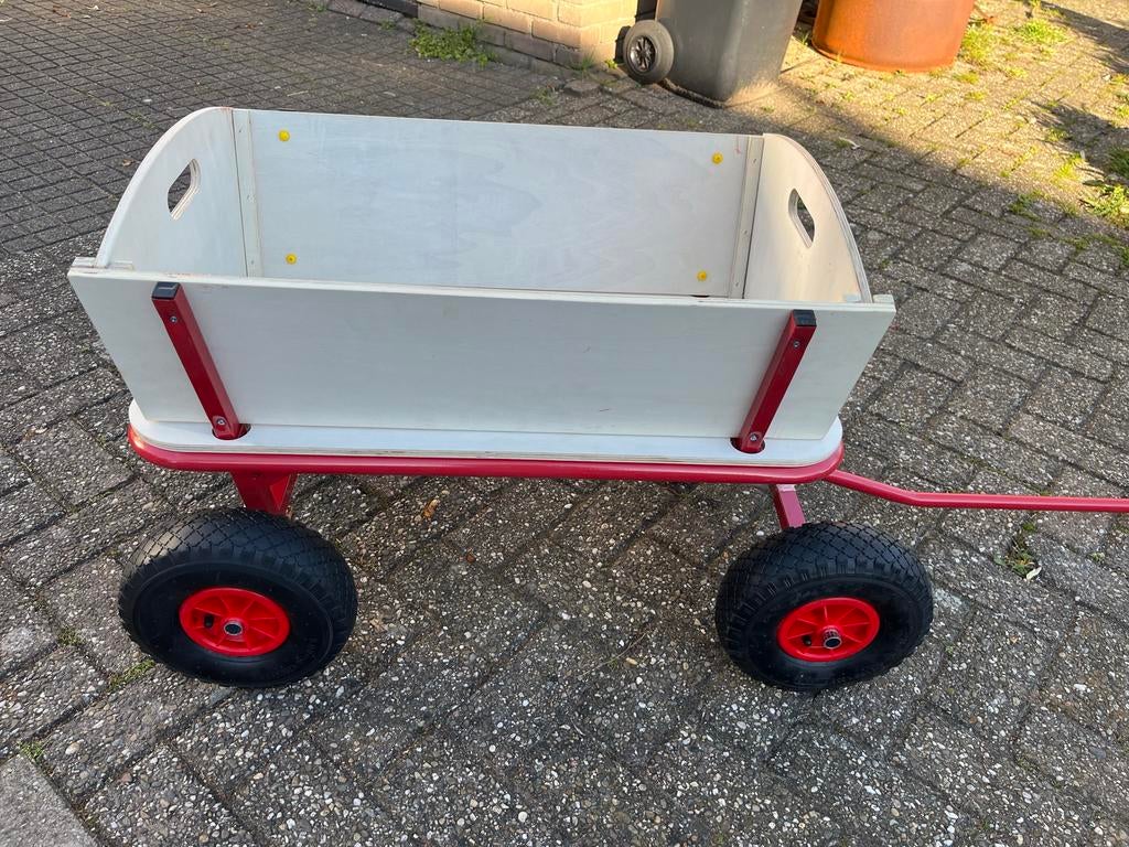Houten bolderkar met luchtbanden - Nieuw (showmodel), Caravans en Kamperen, Bolderkarren, Ophalen, Nieuw