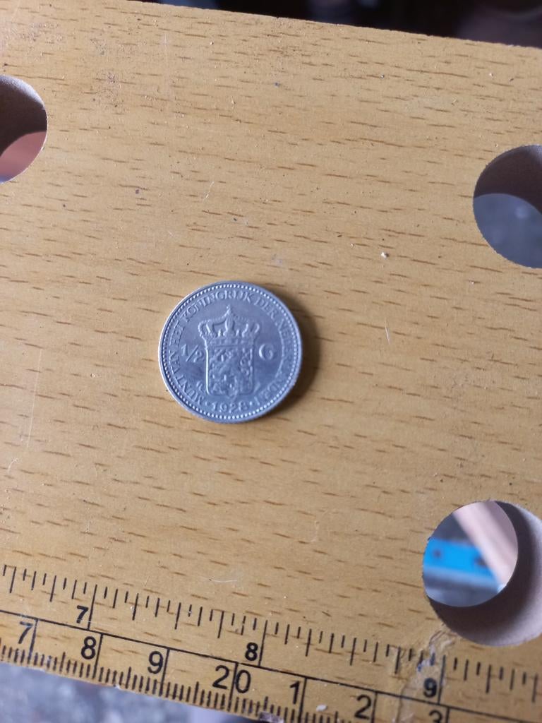 Zilveren Halve Gulden Koningin Wilhelmina, Postzegels en Munten, Munten | Nederland, ½ gulden, Zilver, Ophalen of Verzenden, Koningin Wilhelmina