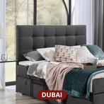 OP=OP Opberg Boxspring Dubai 200 x 220 Grijs | 40 cm boxen, Ophalen of Verzenden, Overige maten, Grijs, 220 cm