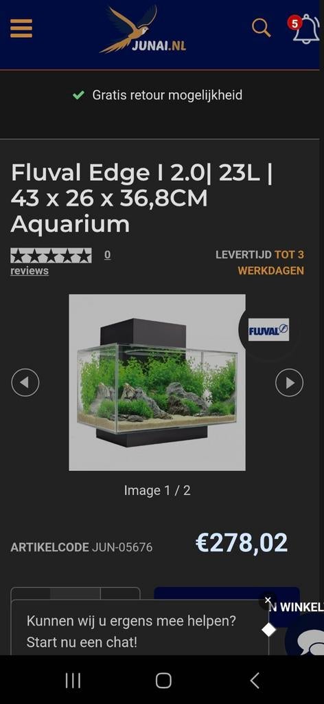 Mooi aquarium met pomp en verwarming, Ophalen of Verzenden, Zo goed als nieuw, Leeg aquarium