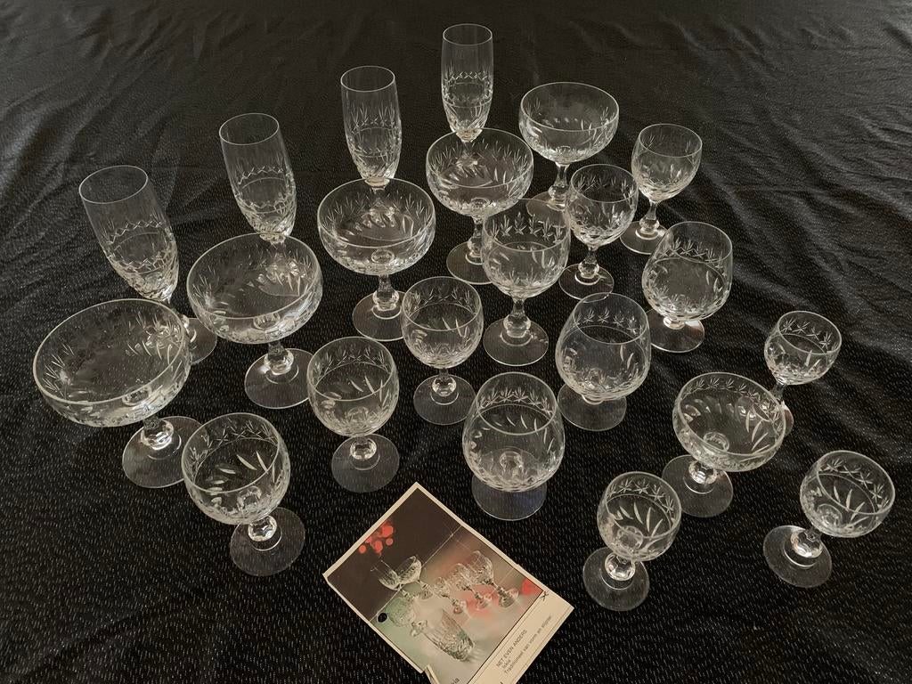 Kristal glasservies, Ophalen of Verzenden, Gebruikt, Overige typen