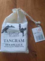 Tangram houten puzzel NIEUW 7 puzzelstukjes met voorbeelden, Ophalen of Verzenden