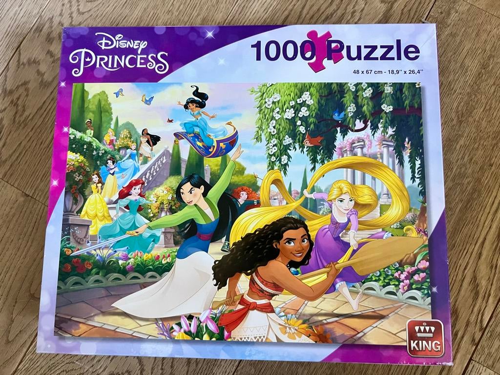 Disney Princess 1000 Stukjes Legpuzzel KING, Ophalen of Verzenden, 500 t/m 1500 stukjes, Gebruikt, Legpuzzel