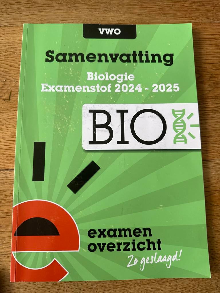 VWO Samenvatting Biologie Examenstof 2024-2025, Ophalen of Verzenden, Beta, Gelezen, WO