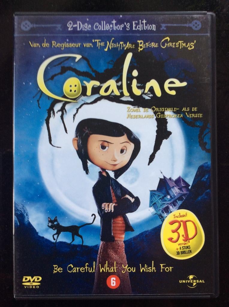 Coraline 2-Disc Collector's Edition DVD, Overige typen, Overige soorten, Ophalen of Verzenden, Zo goed als nieuw