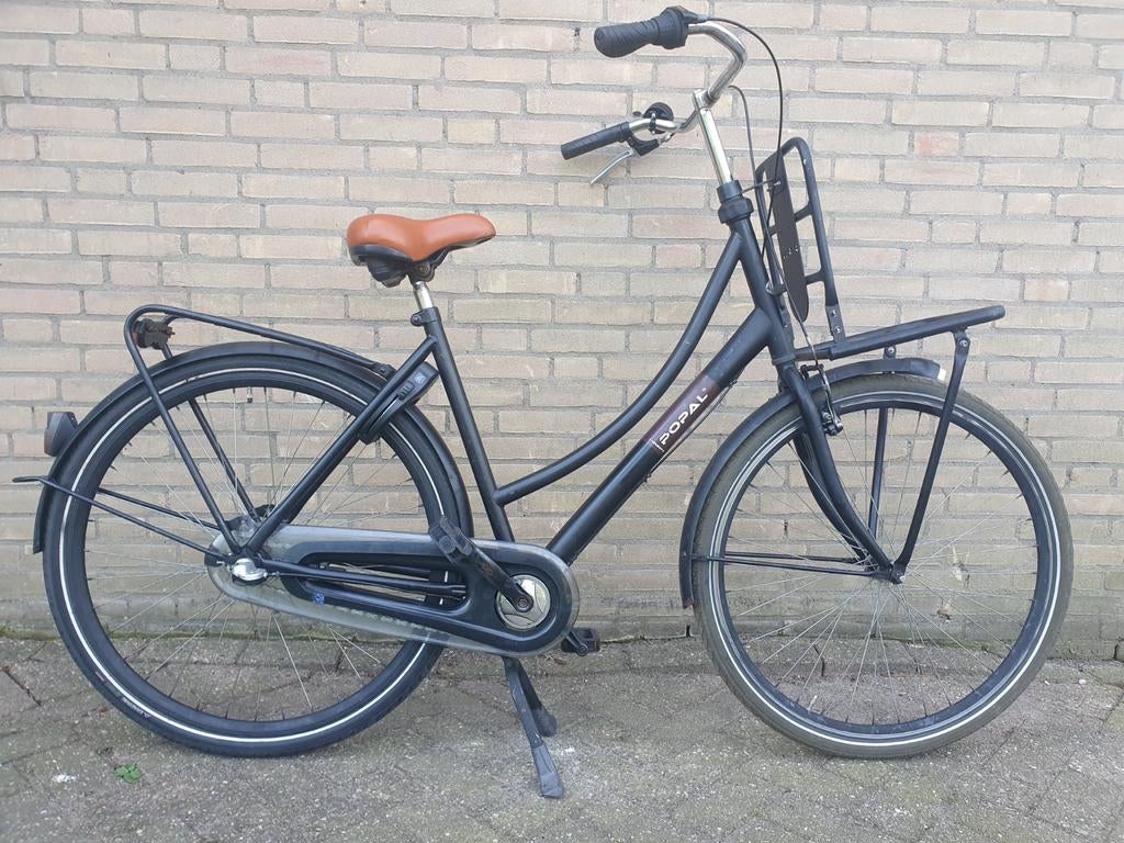 Popal Daily Dutch Basic Damesfiets - Zwart, Fietsen en Brommers, Fietsen | Dames | Damesfietsen, Gebruikt, Overige merken, Versnellingen