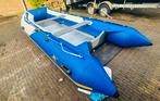 Hibo Rubberboot 4.30m - Blauw/Wit - Zo goed als nieuw, Ophalen of Verzenden, Zo goed als nieuw, Motorboot