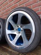 Gepolijste 3SDM velgen met Yokohama Advan banden 5x100, Ophalen, Gebruikt