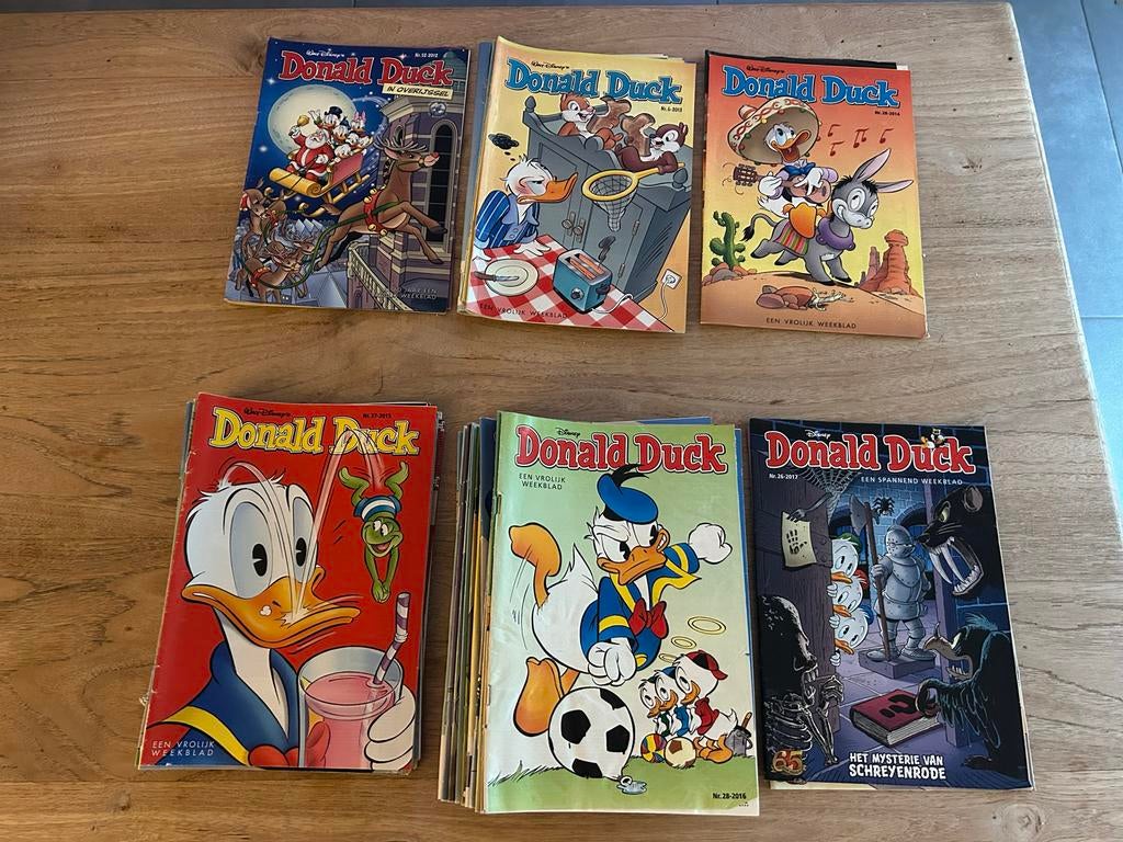 Grote stapel Donald Duck tijdschriften 2012 tot 2017, Meerdere stripboeken, Ophalen of Verzenden, Gelezen