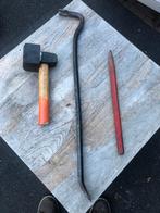 Sloophamer, Breekijzer & Puntbeitel Set, Doe-het-zelf en Verbouw, Gereedschap | Handgereedschap, Ophalen of Verzenden, Gebruikt