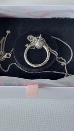 Originele Pandora verstelbare ketting + pendant zirkonia's, Sieraden, Tassen en Uiterlijk, Kettingen, Verstelbaar, Ophalen of Verzenden