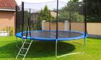 ZGAN trampoline (diam. 430cm) + veiligheidsnet en trap, Ophalen, Zo goed als nieuw
