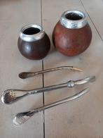 Mate bekers met 3 bombilla's, Ophalen of Verzenden, Zo goed als nieuw, Rvs of Chroom