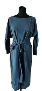 groene blauw travelstof jurk van La dress maat L (17424), Kleding | Dames, Jurken, Groen, Knielengte, Ophalen of Verzenden, Zo goed als nieuw