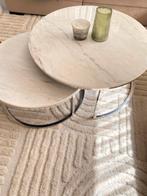 Salontafel set marmer (Richmond interiors), Huis en Inrichting, Tafels | Salontafels, Ophalen, 50 tot 100 cm, Rond, Zo goed als nieuw