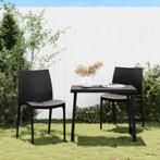 Tuinstoelen 2 st 50x46x80 cm polypropeen antracietkleurig, Verzenden, Nieuw
