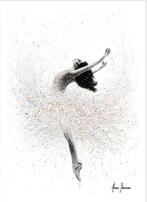 Lijst hout zilver met Ballerina poster Ashvin Harrison 60x80, Ophalen