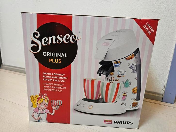 Senseo Limited Edition Blond Amsterdam + 2 Kopjes Nieuw, Witgoed en Apparatuur, Koffiezetapparaten, Nieuw, Koffiepads en cups