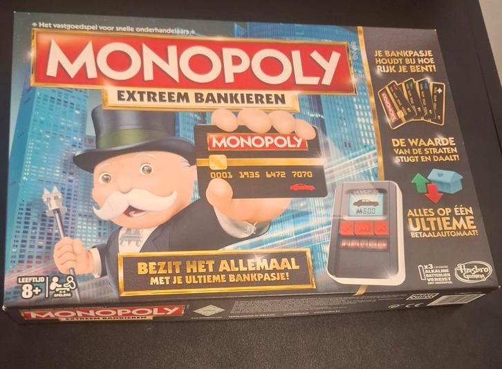 Monopoly Extreem Bankieren, Hobby en Vrije tijd, Gezelschapsspellen | Bordspellen, Zo goed als nieuw, Een of twee spelers, Drie of vier spelers