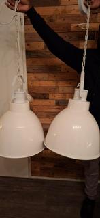 2 hippe hanglampen eettafellampen, Huis en Inrichting, Lampen | Hanglampen, Ophalen, Zo goed als nieuw, Minder dan 50 cm