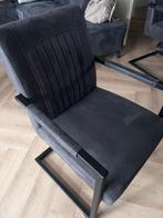 6 Mooie grijze nubuck/stof stoelen, Huis en Inrichting, Stoelen, Gebruikt, Ophalen of Verzenden, Vijf, Zes of meer stoelen, Stof