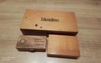 Vintage Stempel Set in Houten Doos,tekendoos, postzegeldoos, Ophalen of Verzenden