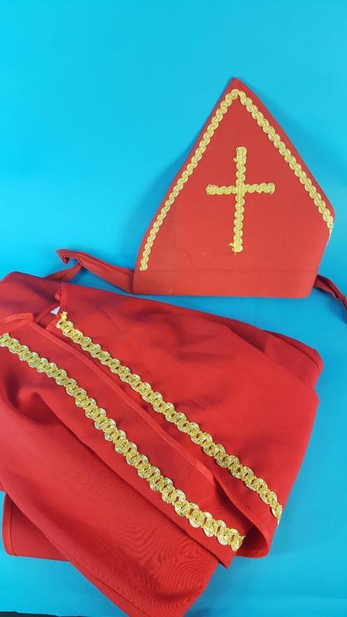 Sinterklaas verkleedkleding, mijter en mantel, maat 164. 7C6, Diversen, Sinterklaas, Gebruikt, Ophalen of Verzenden