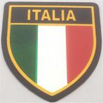 Italiaanse vlag schild metallic sticker, Ophalen of Verzenden