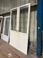 Nette en hoge set ensuite / schuifdeuren met glas in lood, Ophalen, Binnendeur, Zo goed als nieuw, Schuifdeur