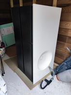 Zwart badkamermeubel met solid surface blad, Zo goed als nieuw, Minder dan 100 cm, 25 tot 50 cm, 50 tot 100 cm