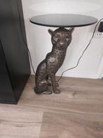 Bijzettafel panter, Huis en Inrichting, Ophalen, Minder dan 55 cm, Rond, Zo goed als nieuw